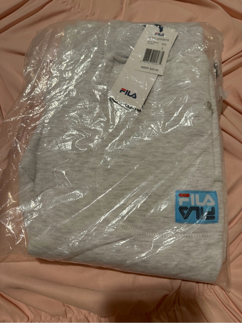 FILA Kids Light Gray Logo Sweatpants